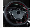 本田方向盘套手缝真皮思域crvxrv锋范雅阁十代凌派缤智汽车 黑皮红线（整张牛皮）-下单留言车型 实拍图