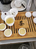 瓷牌茗茶具 竹制茶盘家用排水式简约茶台茶大小号茶具茶托干泡盘 中号茶博士排水式 43cm*28cm 实拍图