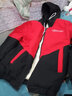 啄木鸟连帽外套男士秋冬季新款潮流工装夹克宽松休闲上衣服加厚加绒男装 11030/JR601红色加绒 3XL 实拍图