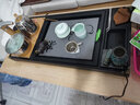 瓷牌茗茶具功夫茶具茶盘实木家用整套四合一电热炉茶台茶托盘排水式仿乌金石 茶花瓶流水器4合1瓷石茶盘全自动 实拍图