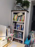 简美丽家 板式实木书架置物架地中海客厅简约白色落地书架组合家具可定制 五层60cm宽（DZH405-60） 实拍图