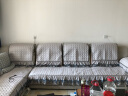 菲梵阁沙发垫套装防滑布艺定制实木组合皮沙发套罩盖布巾四季通用坐垫子 梦娜斯-灰色 70×240+20cm花边一片 实拍图