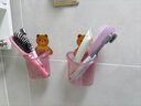 牙刷收纳杯 牙刷置物架卡通可爱牙膏牙刷盒壁挂式免打孔 随机色 2个装 实拍图