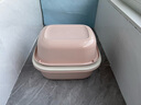 加厚长方形塑料洗脸盆家用大号洗衣洗菜盆婴儿洗澡盆学生宿舍脸盆 【中号+大号】米色 实拍图