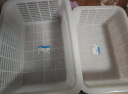 屋田厨房收纳筐塑料沥水篮周转篮方筛洗菜篮子长方形43*31*16cm白色 实拍图