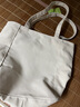 酷达妮帆布包包女新款大容量时尚简约单肩布袋大学生通勤托特包 米灰色 实拍图