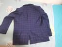 啄木鸟 小西服男新款春秋韩版修身帅气西装格子休闲秋冬加棉单西高端外套上衣 307蓝色 L 实拍图