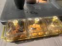 峥野轻奢玻璃水果盘零食盘分格带盖家用客厅小吃盘糖果坚果干果瓜子碟 琥珀色三格干果盘 实拍图