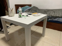 创意小方桌简约现代小木桌客厅茶几边桌沙发床头桌 咖啡桌四方桌飘窗桌幼儿园画画桌餐积木桌简易小桌子 白色 长60*宽60*高50cm 实拍图