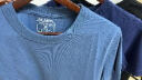 AK ARMY纯棉重磅短袖t恤男夏季款男士休闲百搭圆领复古体恤纯色打底衫 海军蓝 S 实拍图
