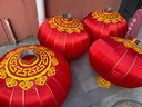 旭瑰大红灯笼户外防水防晒直径广告国庆节日装饰春节新年大门口铁口绸 120# 直径 1个 80cm 实拍图