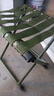 覃潇 工军马扎折叠凳子便携户外凳子家用凳子钓鱼凳凳 大号加厚加固扁圆管靠背款绿色 实拍图