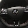 奥迈尔 斯柯达明锐真皮手缝方向盘套速派 科迪亚克柯珞克野帝yeti昕锐昕动汽车改装把套冬四季改装把套 碳纤维+黑皮打孔 实拍图