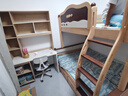 林氏家居全实木上下床上下铺儿童床双层子母床高低床加宽双人LH064A1可选 上下床可拆分|原木色|全套组合 1.5x1.9米 实拍图