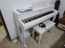 海蒂诗电钢琴88键重锤电子钢琴儿童初学者幼师专业成人立式智能数码钢琴 P-312时尚白-全重锤键-配琴凳 实拍图