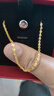 中国黄金（CHINA GOLD）黄金凤尾手链女足金简约时尚素金手饰618送女朋友生日礼物送老婆 时尚凤尾手链 【京速达】约1.7g 实拍图