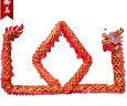 御马（YU MA）YM-WL9节红色烫金舞龙道具龙灯服装舞狮龙狮表演游龙 晒单实拍图
