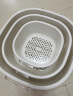 家の物语（KATEI STORY）洗菜篮沥水篮塑料双层洗菜盆厨房储物器滤水篮洗水果盘食品级材质 白色3套（6件）8L+5L+ 1.5L 晒单实拍图