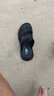 卡帝乐鳄鱼（CARTELO）软皮软底男士凉鞋夏季真皮2024开车两用拖鞋防滑防水防臭沙滩鞋子 黑色 41 实拍图
