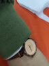 聚利时新款时尚简约小盘皮带手表薄款石英时装女表生活防水学生表JA-864 E咖色 实拍图