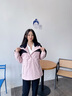 波司登（BOSIDENG）【反季】冲锋衣鹅绒羽绒服女款90绒三合一防风防雨透气显瘦外套 苏梅粉 黑色161A XS 155/80A 实拍图