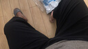 BORURZ 春夏季九分裤男宽松休闲大码运动加肥加大胖子冰丝超薄长裤子 黑色(薄款/冰丝) 5XL适合(230-250)斤 实拍图