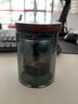 瓷牌茗茶具（cipaiming teaset）玻璃茶杯茶水分离带盖泡茶水杯个人办公室情侣喝茶杯子 青灰《灵空》直身-胡桃木把 实拍图