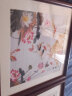 紫腾随轩年年有鱼餐厅装饰画新中式九鱼图荷花客厅饭厅挂画卧室壁画 图3 40*40cm红木色实木框 实拍图