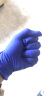 鸿锐（Hongray） |鸿锐一次性多用途手套丁腈橡胶PVC洗碗防水家用贴合加厚耐用 钴蓝色/100只1盒 S小号 实拍图