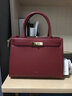 红谷包包女包新款时尚大气手提包牛皮大包单肩包大容量生日礼物 深红 实拍图