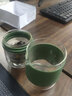 美斯尼 旅行茶具套装快客杯便携茶具包泡茶壶玻璃茶杯过滤网一壶二杯玻璃迷你功夫茶具套装旅行出差茶具 墨绿色 实拍图