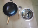 膳福记（shanfuji）传统老式生铁锅炒锅无涂层不粘锅农村家用铸铁平底燃气灶炒菜锅具 38圆底+锅盖（送开锅服务） 38cm 实拍图