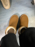 西遇厚底雪地靴女2023新款冬季休闲短靴增高加厚加绒保暖东北棉鞋 棕色 38 实拍图