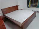 惠寻 京东自有品牌 床新中式全实木实木床1.5米单人床1.8米x2米双人床 床+床头柜*1 1500mm*2000mm箱框结构 实拍图
