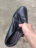 CLOHOO 休闲皮鞋男士夏季商务头层牛皮正装百搭舒适男鞋软底豆豆鞋子男 黑色-四季款 38 [皮鞋码] 实拍图