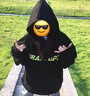 迪伽达卫衣男女秋冬季潮牌百搭美式复古重磅连帽外套男潮流宽松休闲上衣 HDFS-640黑色 XL 【喜欢宽松，建议拍大一码】 实拍图