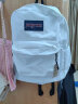 JANSPORT杰斯伯双肩包女学生26L书包男运动休闲背包 4QUTWHX 白色-侧边袋 实拍图