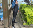 水立方泳衣男士冲浪潜水服防寒长袖上游泳衣速干衣海边度假 黑色 XL  实拍图