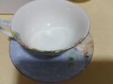 品来运 唐山原产地骨瓷咖啡杯碟水杯马克杯杯子微瑕疵下午茶杯套装 微瑕粉黛佳人（杯+碟） 实拍图