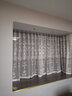 灵水绣简约高遮光窗帘布纱一体双层纱帘U型L飘窗榻榻米窗纱卧室客厅短帘 蓝布+纱（布纱一体 定制挂钩式一米 米 实拍图