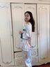 莎蜜朵仿 真丝睡衣女春秋季长袖冰丝薄款凉感高级感冰丝绸家居服女士夏 8203AN L （适合100-120斤穿） 实拍图
