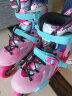 米高 轮滑鞋S7儿童花样溜冰鞋全套装平花鞋可调直排轮花式旱冰鞋 粉色专业款(K9头盔+K7护具+包) L(37-40) 实拍图