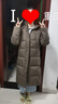 森马（Semir）90%鸭绒羽绒服女长款宽松显瘦冬季轻暖连帽外套防水109724113001 实拍图