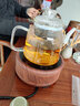 扬器 加厚全玻璃蒸茶壶 黑茶普洱蒸茶器烧水养生壶电陶炉纯玻璃煮茶壶 家用耐高温蒸汽壶泡茶壶 A款实心双胆壶【1.1L】+鼓形白色炉 实拍图