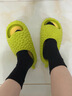 暖之缘榴莲拖鞋男夏外穿新款搞怪EVA厚底防滑室内家居踩屎感凉拖鞋男士 芒芒绿 38-39 (适合37-38码) 实拍图
