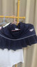 川崎（KAWASAKI）羽毛球服女神运动套装女夏季短袖T恤运动裙两件套运动服速干衣 繁花似锦套装 霜白色+深鸢尾蓝 L 实拍图