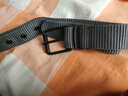 畅印加长多孔针扣尼龙腰带男女通用皮带学生青年军训全孔户外工装裤带 灰色 130cm 实拍图
