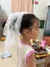 京霁 蝴蝶结头饰女孩头纱女童生日发饰花童宝宝爱莎公主裙发卡 白色蝴蝶结素纱 实拍图