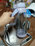 cica运动水杯男女大容量吸管杯成人水壶tritan塑料学生军训水杯子夏季 薰衣草紫-（直饮+吸管+背带+茶隔） 1200ml 实拍图
