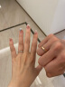 谢瑞麟（TSL）18K金戒指天作之合情侣结婚对戒钻石戒指S4704-S4705 女款（13号，19颗钻，共约16分） 实拍图